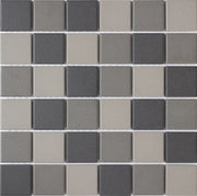 Mozaïek tegels Dover Mix Donker 5x5 Anti-slip 30,6x30,6 - Vierkant Wand en vloer Ongeglazuurd porseleinen steengoed - Mozaiektegel.com