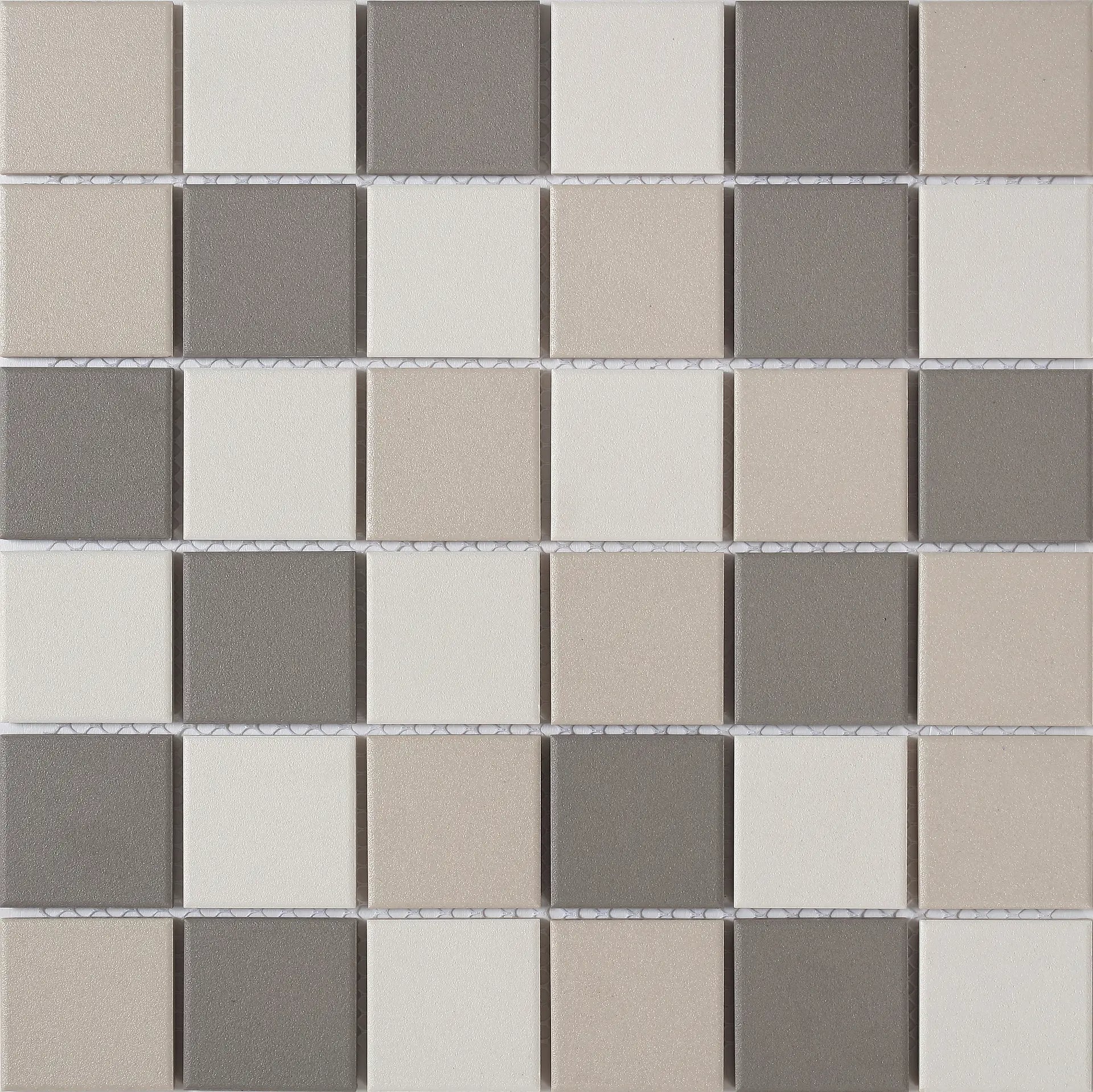 Mozaïek tegels Dover Mix Light 5x5 Anti-slip 30,6x30,6 - Vierkant Wand en vloer Ongeglazuurd porseleinen steengoed - Mozaiektegel.com