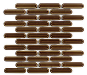 Mozaïek tegels Dublin Karamel Glans 30x30,6 - Ovaal Wandtegels Geglazuurde porseleinen steengoed