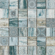 Mozaïek tegels Hydra Blauw 30x30 - Vierkant Wandtegels Natuursteen