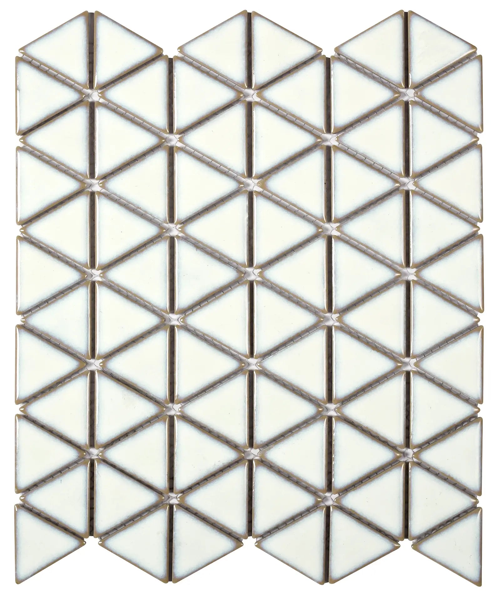 Mozaïek tegels Ibiza Wit 26x30 - Driehoek Wand en vloer Geglazuurde porseleinen steengoed