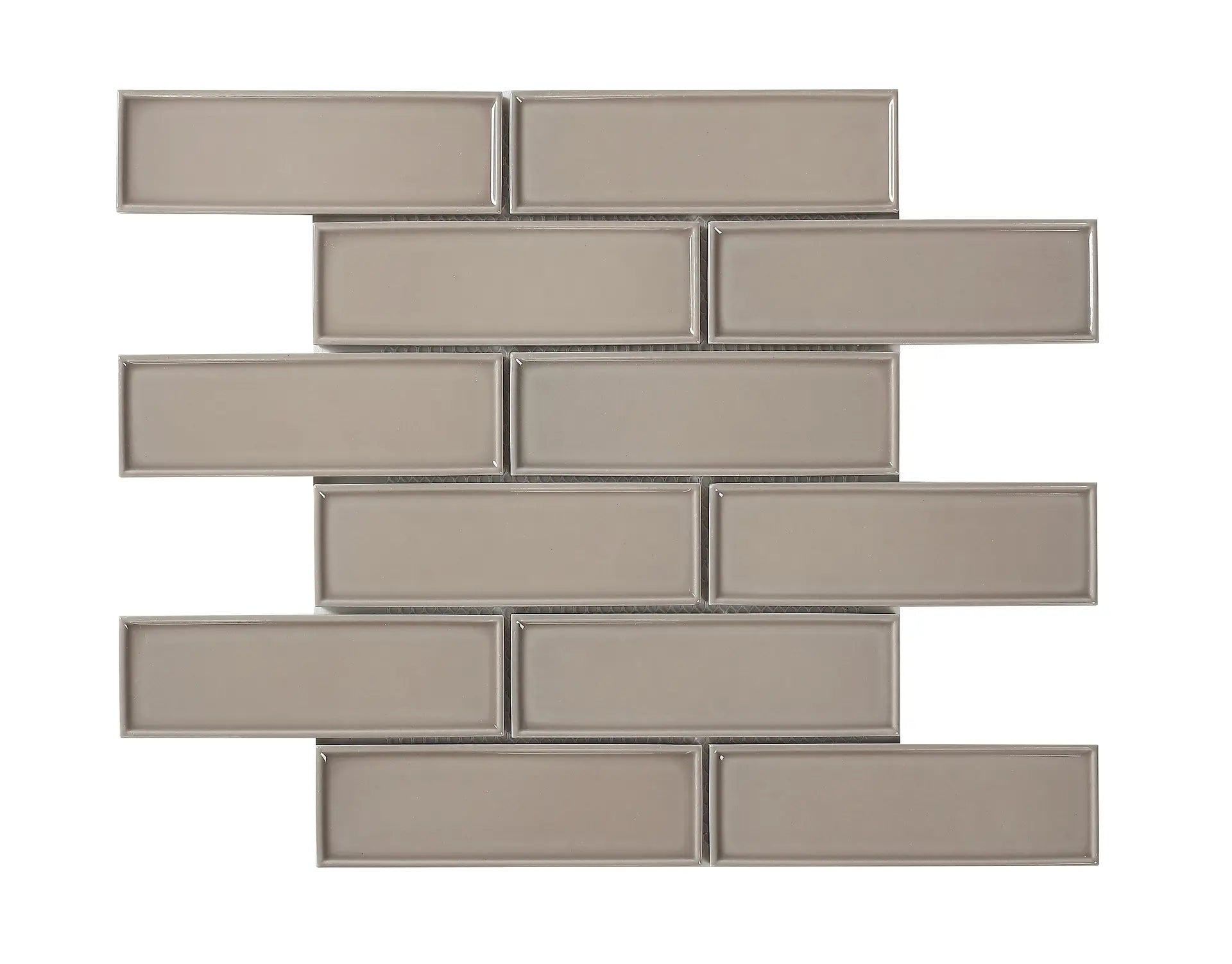 Mozaïek tegels Lyon Grijs Taupe 30x30 - Rechthoek Wandtegels ...