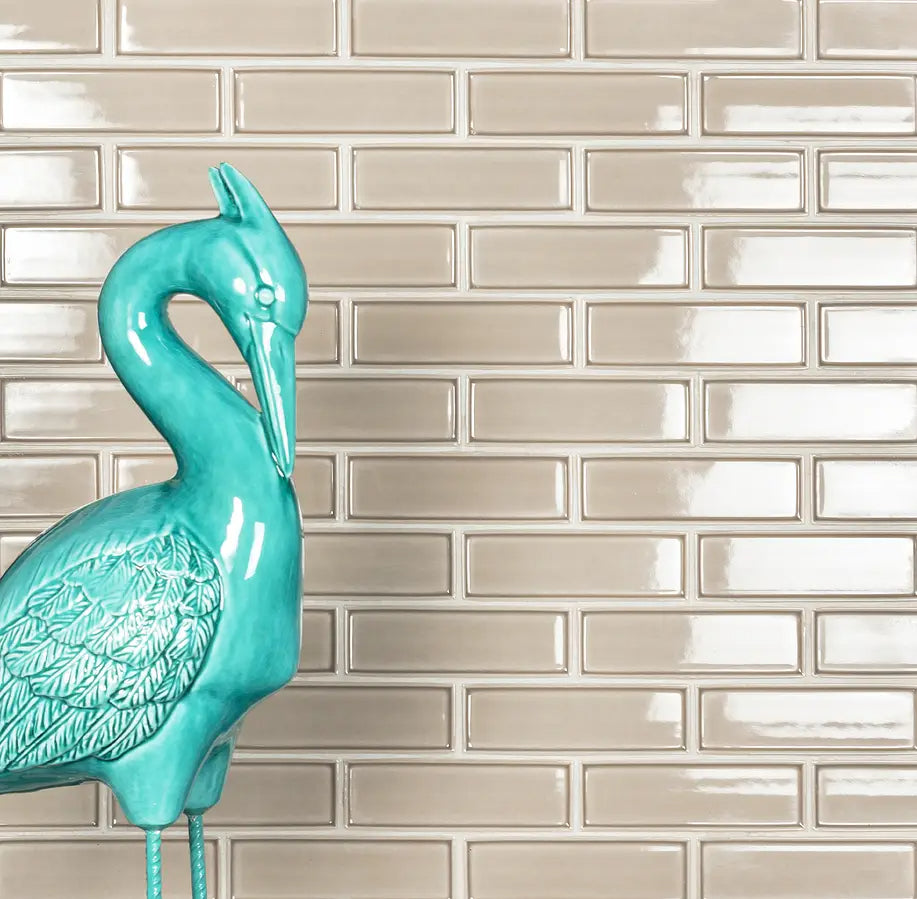 Mozaïek tegels Lyon Grijs Taupe 30x30 - Rechthoek Wandtegels Geglazuurde porseleinen steengoed - Mozaiektegel.com