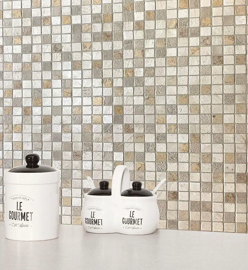 Mozaïek tegels Marmol Ares 30x30 - Vierkant Wand en vloer Natuursteen - Mozaiektegel.com