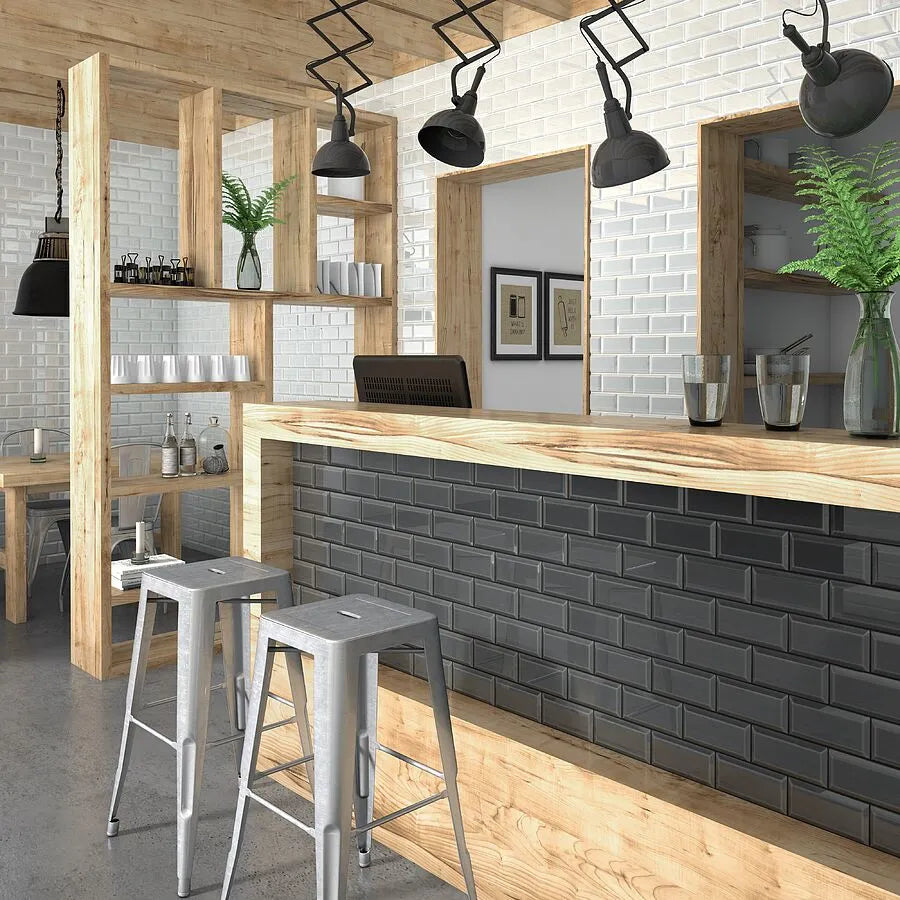 Mozaïek tegels Metro Wit 30x30 - Rechthoek Wandtegels Glas - Mozaiektegel.com