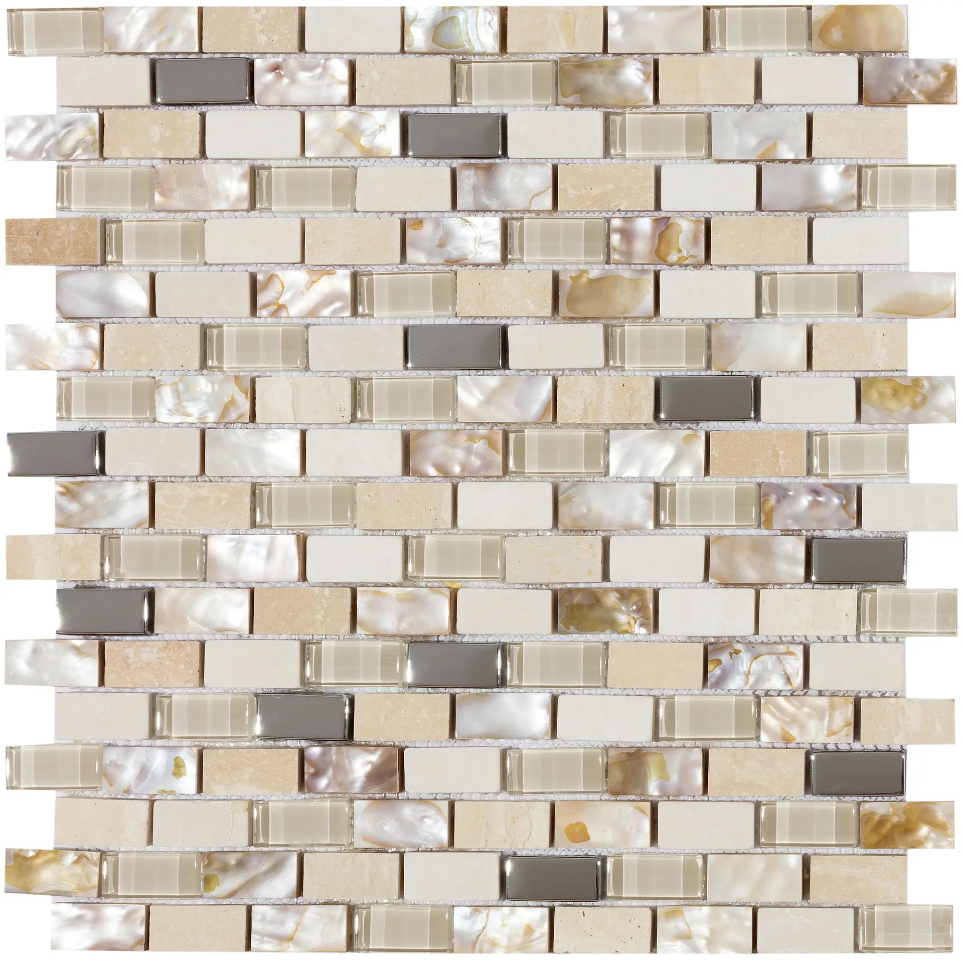 Mozaïek tegels Nacar Arena 30x30 - Rechthoek Wandtegels Natuursteen