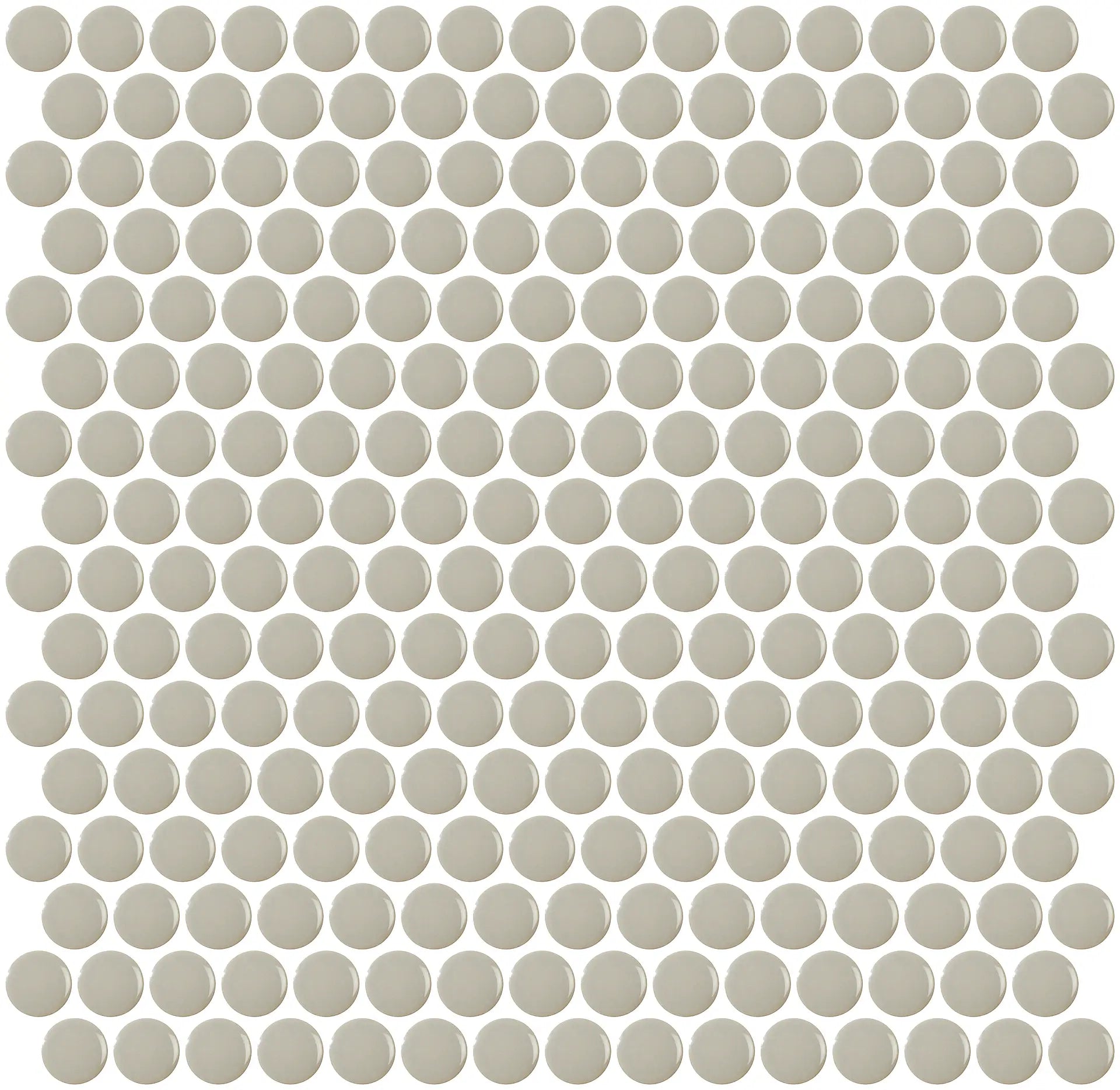 Mozaïek tegels Penny Grijs Glans 31,5x29,1 - Rond Wand en vloer Geglazuurde porseleinen steengoed