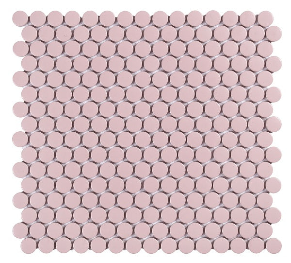 Mozaïek tegels Penny Rose Mat 31,5x29,1 - Rond Wand en vloer Geglazuurde porseleinen steengoed