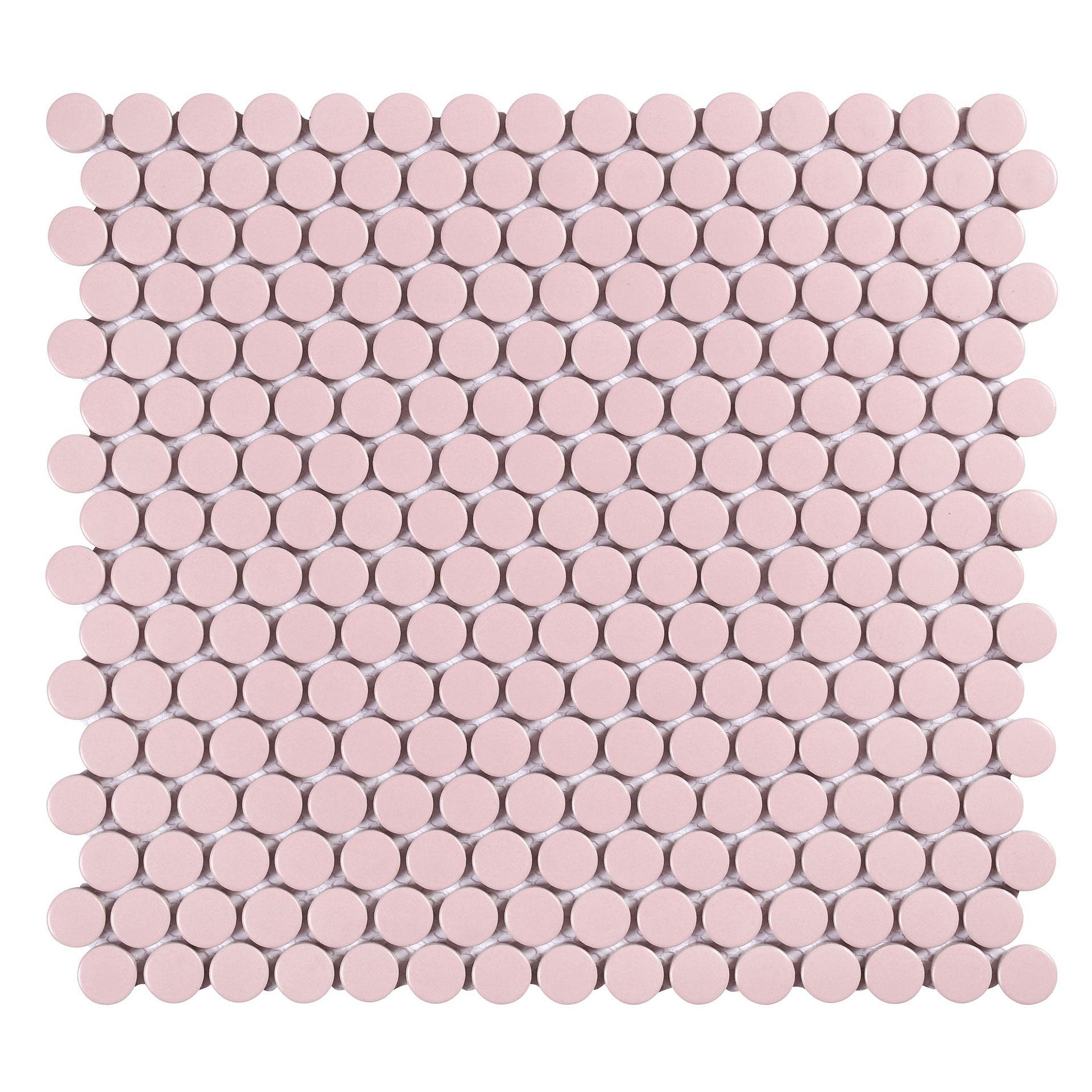 Mozaïek tegels Penny Rose Mat 31,5x29,1 - Rond Wand en vloer Geglazuurde porseleinen steengoed - Mozaiektegel.com