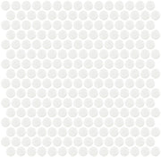 Mozaïek tegels Penny Wit Glans 31,5x29,1 - Rond Wand en vloer Geglazuurde porseleinen steengoed