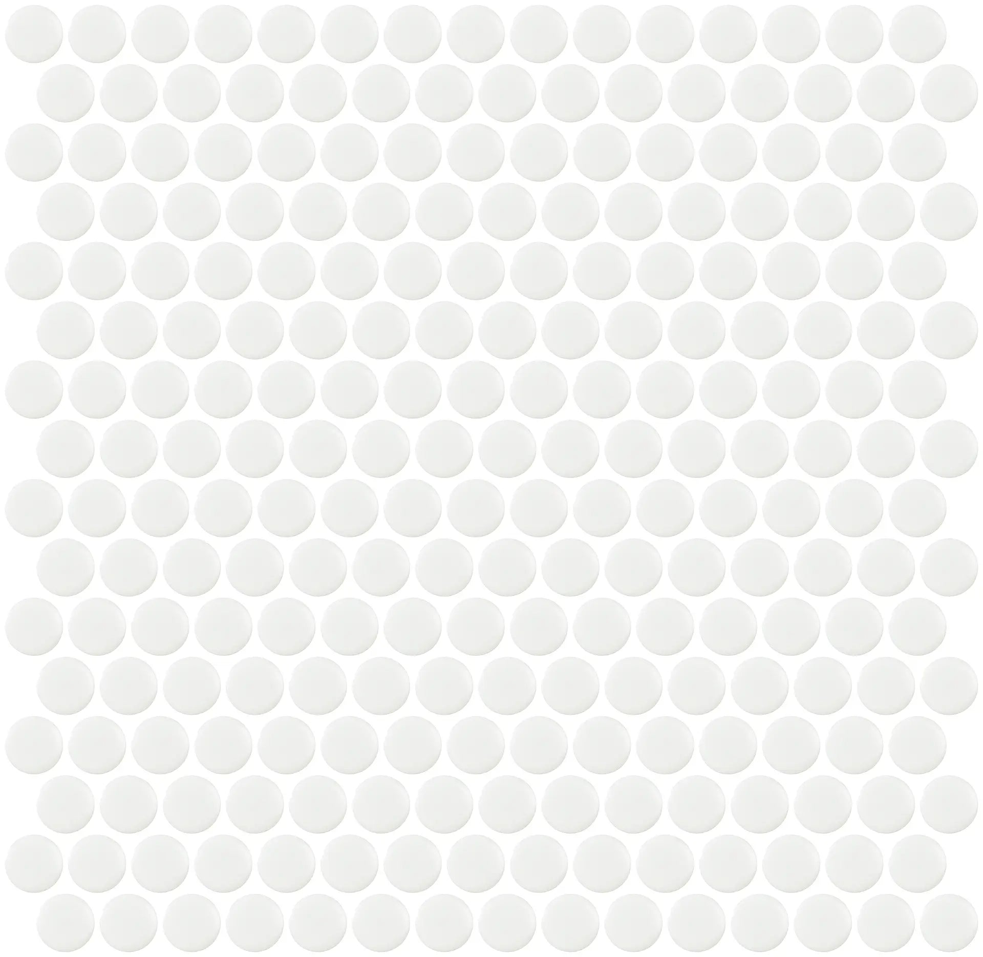 Mozaïek tegels Penny Wit Glans 31,5x29,1 - Rond Wand en vloer Geglazuurde porseleinen steengoed