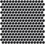 Mozaïek tegels Penny Zwart Mat 31,5x29,1 - Rond Wand en vloer Geglazuurde porseleinen steengoed