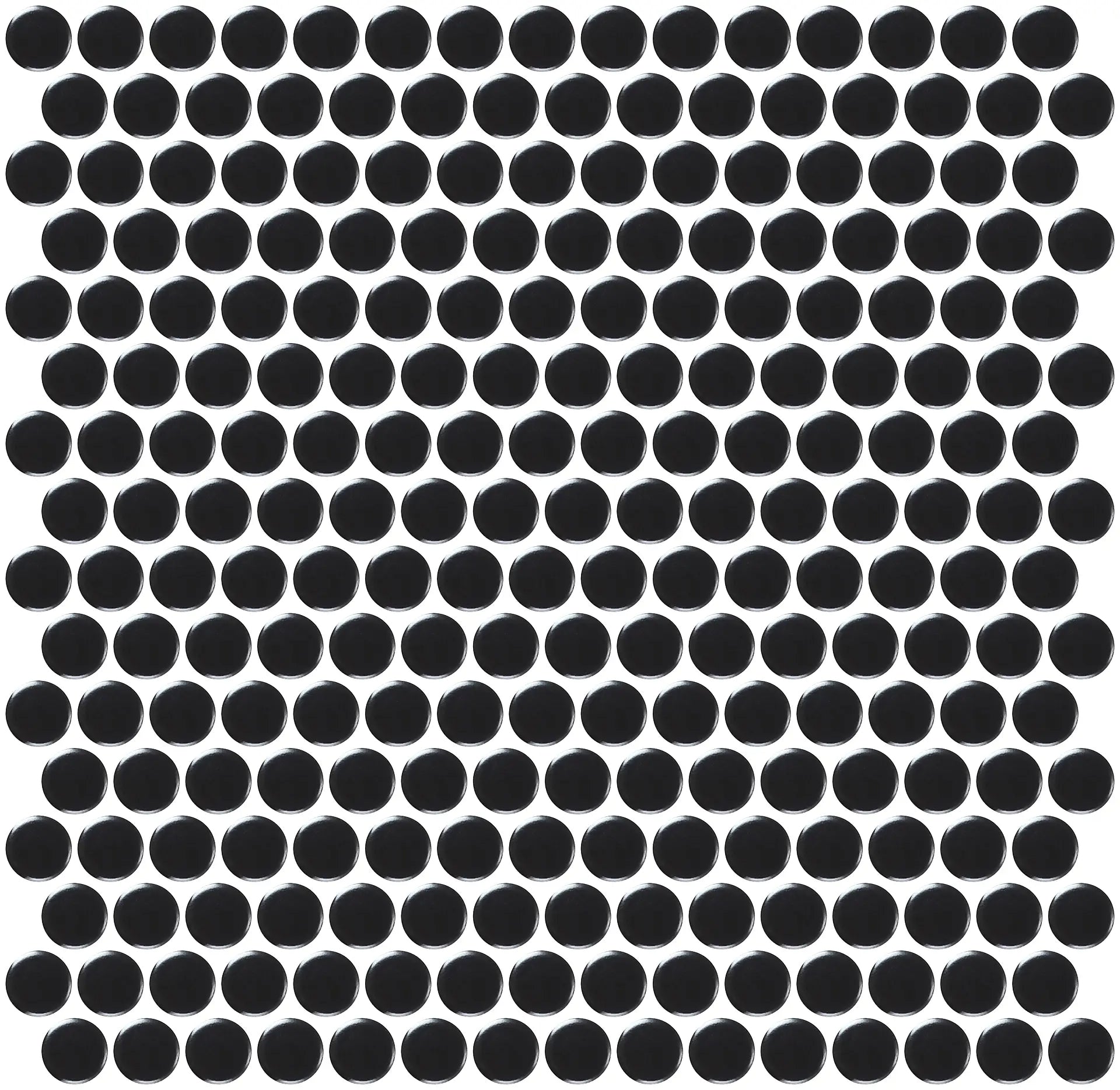 Mozaïek tegels Penny Zwart Mat 31,5x29,1 - Rond Wand en vloer Geglazuurde porseleinen steengoed