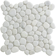 Mozaïek tegels Perla Waterpas Wit 26,5x26,5 - Kiezels Wand en vloer Natuursteen