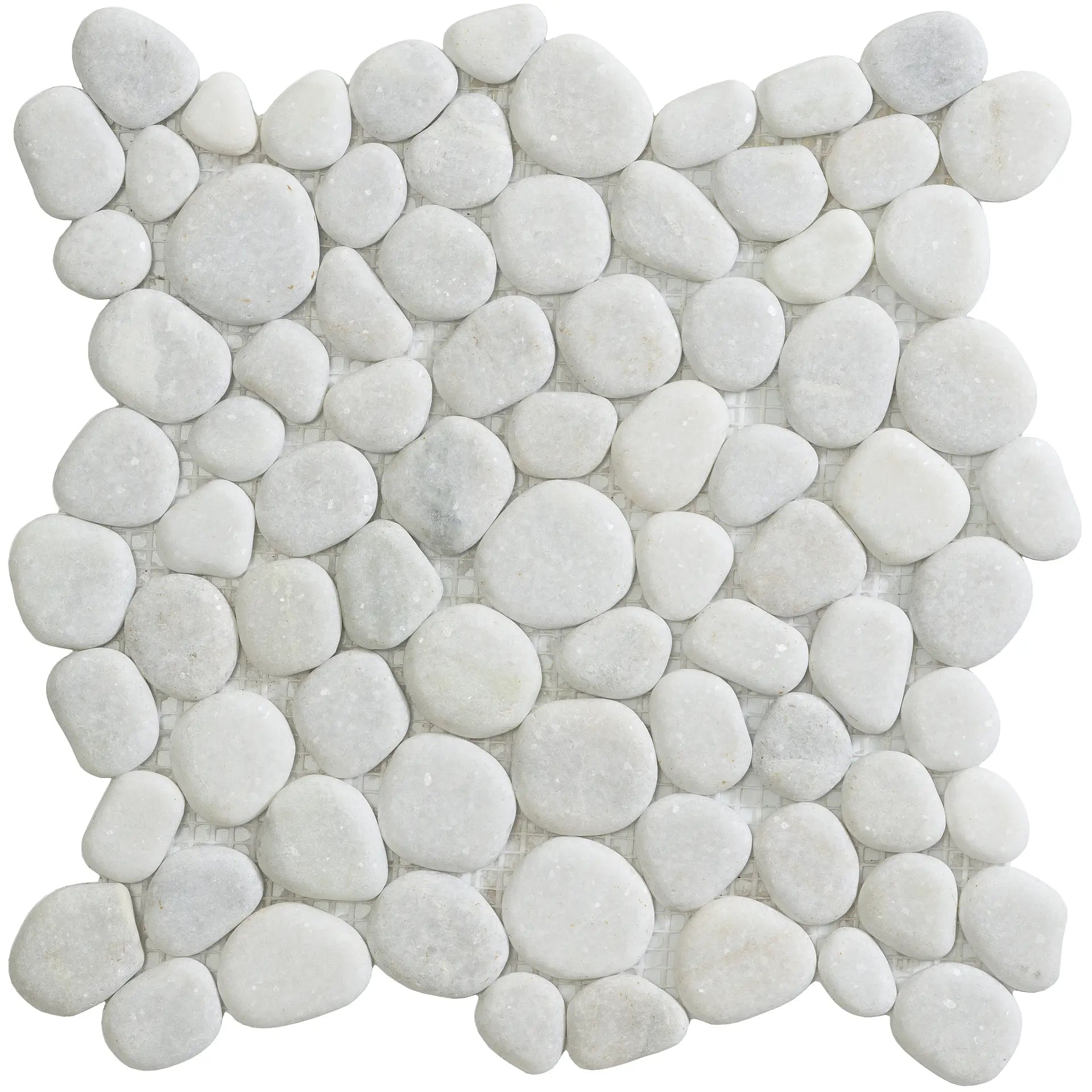 Mozaïek tegels Perla Waterpas Wit 26,5x26,5 - Kiezels Wand en vloer Natuursteen