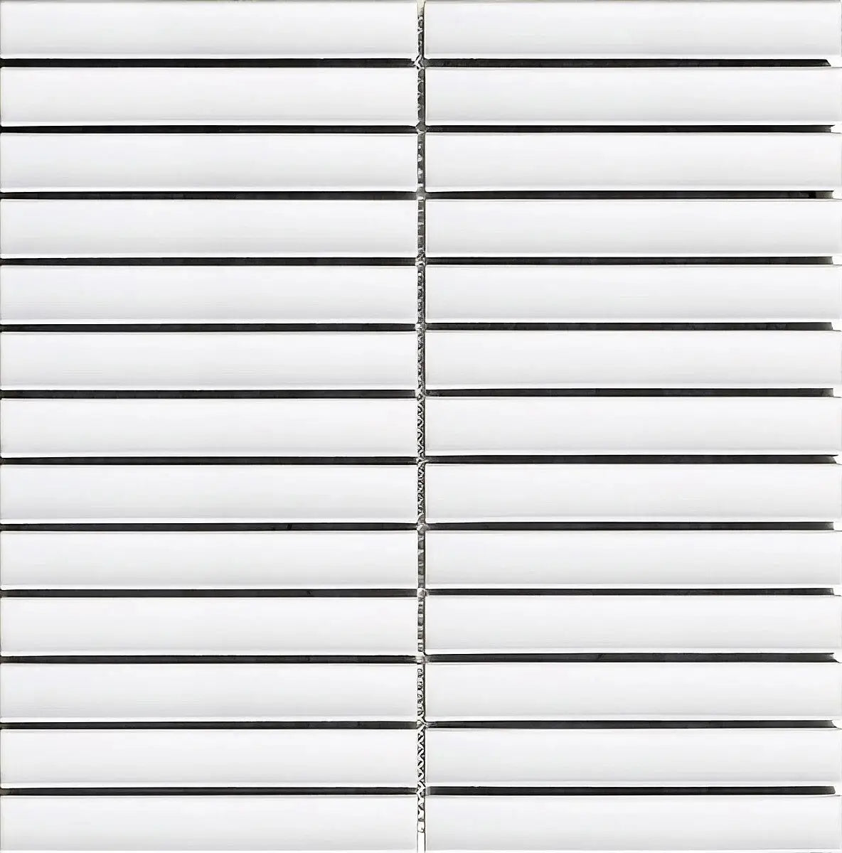 Mozaïek tegels Piano Kitkat Fingers Sneeuw Mat 29,6x29,9 - Rechthoek Wandtegels Geglazuurde porseleinen steengoed