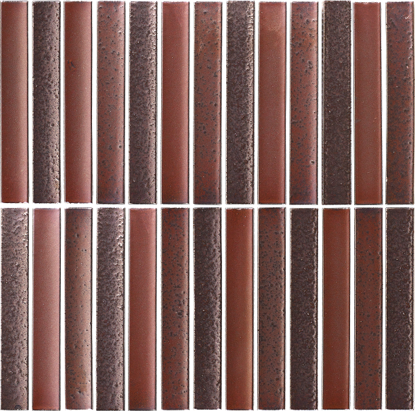 Mozaïek tegels Piano Ossido Mat 29,6x29,9 - Rechthoek Wandtegels Geglazuurde porseleinen steengoed