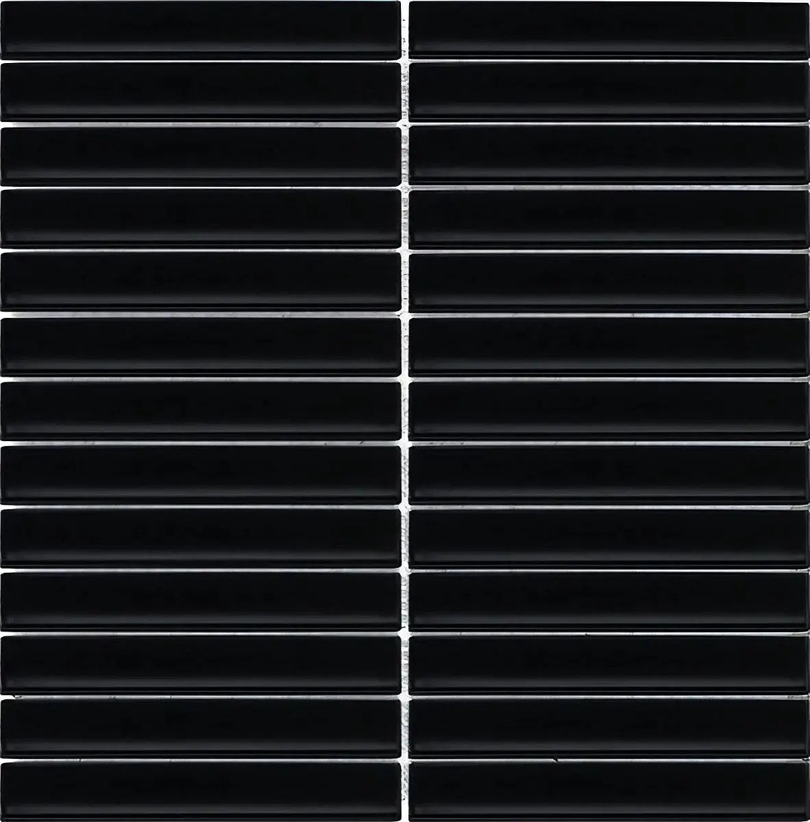 Mozaïek tegels Piano Zwart mat 29,6x29,9 - Rechthoek Wandtegels Geglazuurde porseleinen steengoed