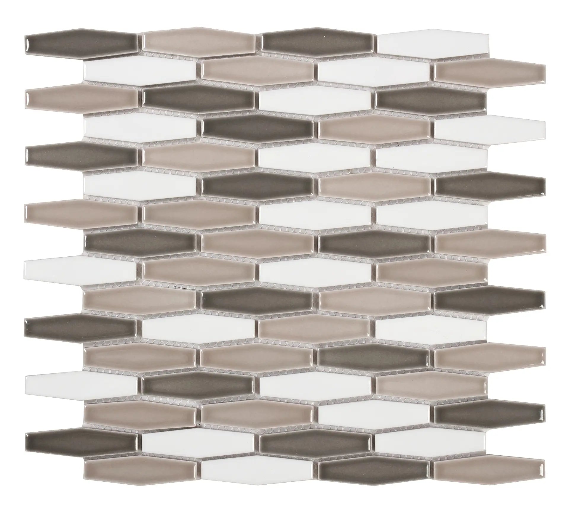 Mozaïek tegels Regen Multi 29,8x30,1 - Hexagon Wand en vloer Geglazuurde porseleinen steengoed