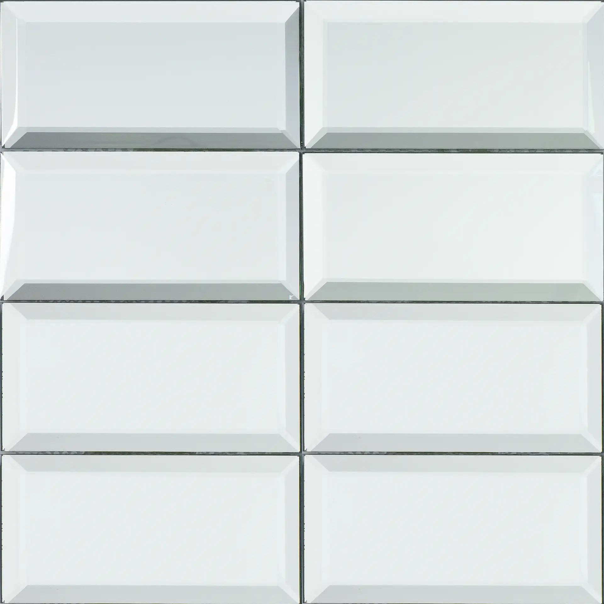 Mozaïek tegels Selfie zilveren schuine rand 30,2x30,6 - Rechthoek Wandtegels Glas