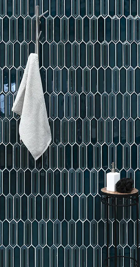 Mozaïek tegels Sevilla Azul Glans 35,3x25,5 - Hexagon Wandtegels Geglazuurde porseleinen steengoed - Mozaiektegel.com