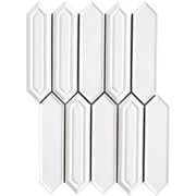Mozaïek tegels Sevilla Blanco Glans 35,3x25,5 - Hexagon Wandtegels Geglazuurde porseleinen steengoed