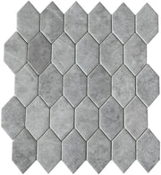 Mozaïek tegels Stedelijk Grijs 26x28 - Hexagon Wandtegels Glas