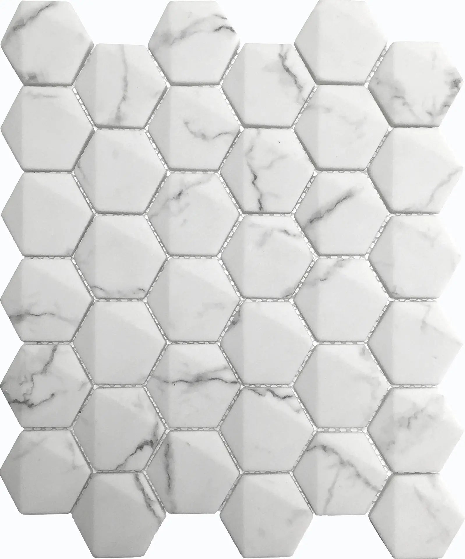 Mozaïek tegels Stedelijke Statuario 25,7x30 - Hexagon Wandtegels Glas