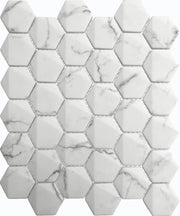 Mozaïek tegels Stedelijke Statuario 25,7x30 - Hexagon Wandtegels Glas