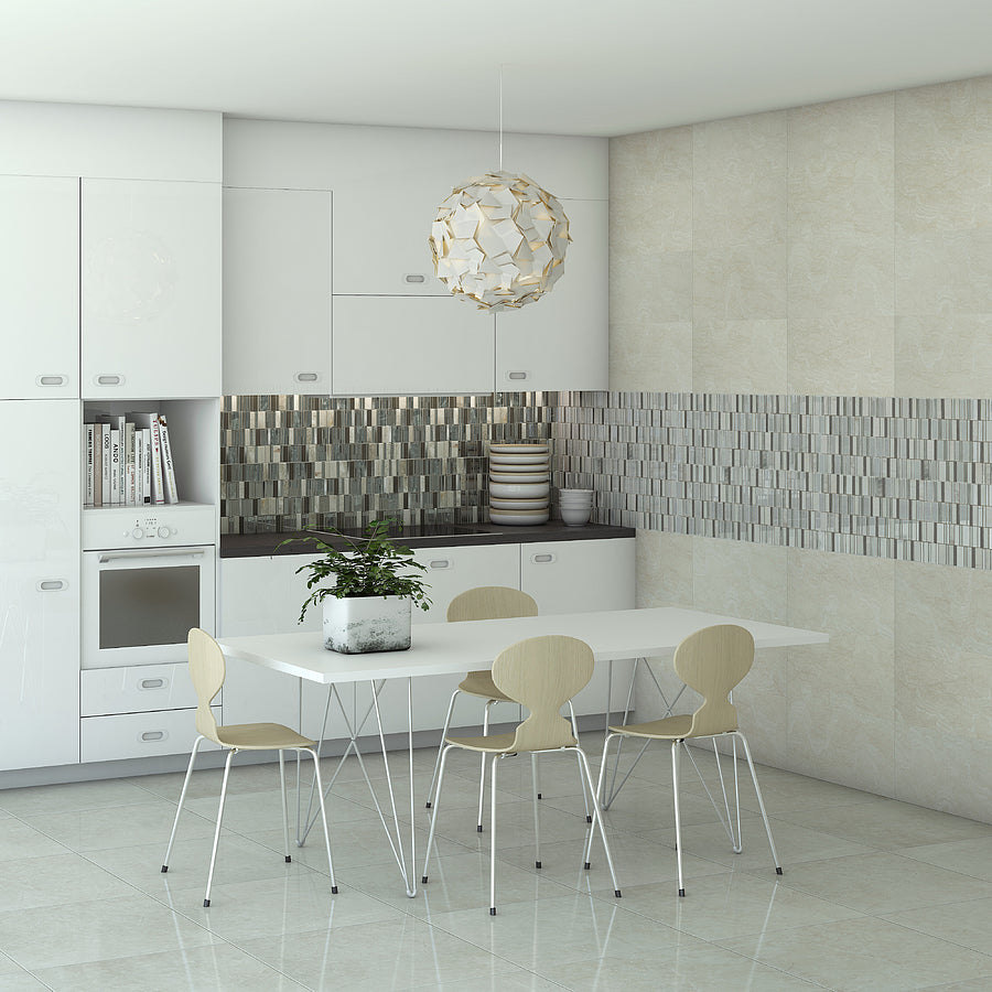 Mozaïek tegels Strepen Zonsondergang 30,2x30,7 - Rechthoek Wandtegels Glas - Mozaiektegel.com