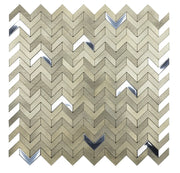 ozaïek tegels Surfaces Delta Goud 28,1x28,3 - Visgraat Wandtegels Metaal