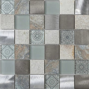 Mozaïek tegels Terra Grigio 30x30 - Vierkant Wandtegels Glas