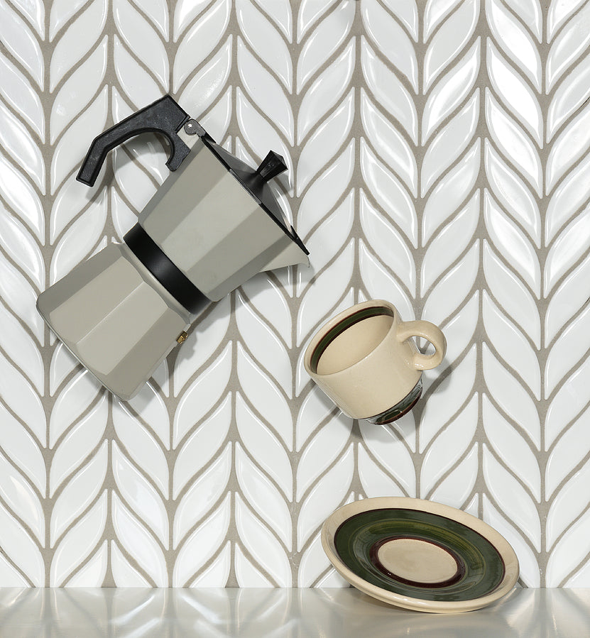 Mozaïek tegels Victory Wit Glans 27,51x21,96 - Onregelmatige Wandtegels Geglazuurde porseleinen steengoed - Mozaiektegel.com