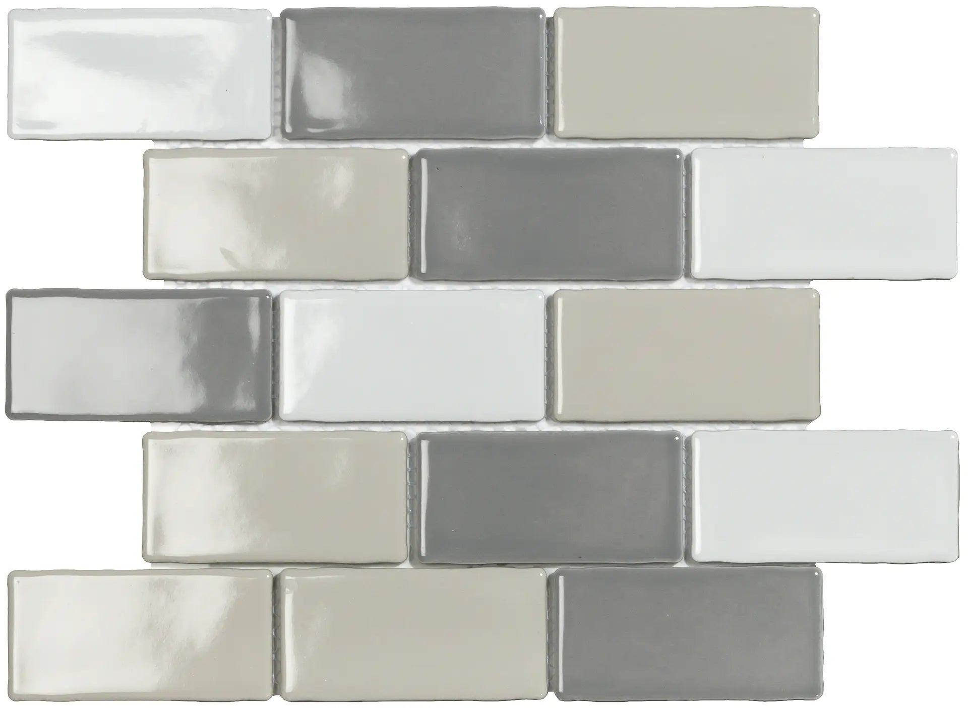 Mozaïek tegels York Blend Glans 26,x30,9 - Rechthoek Wandtegels Geglazuurde porseleinen steengoed