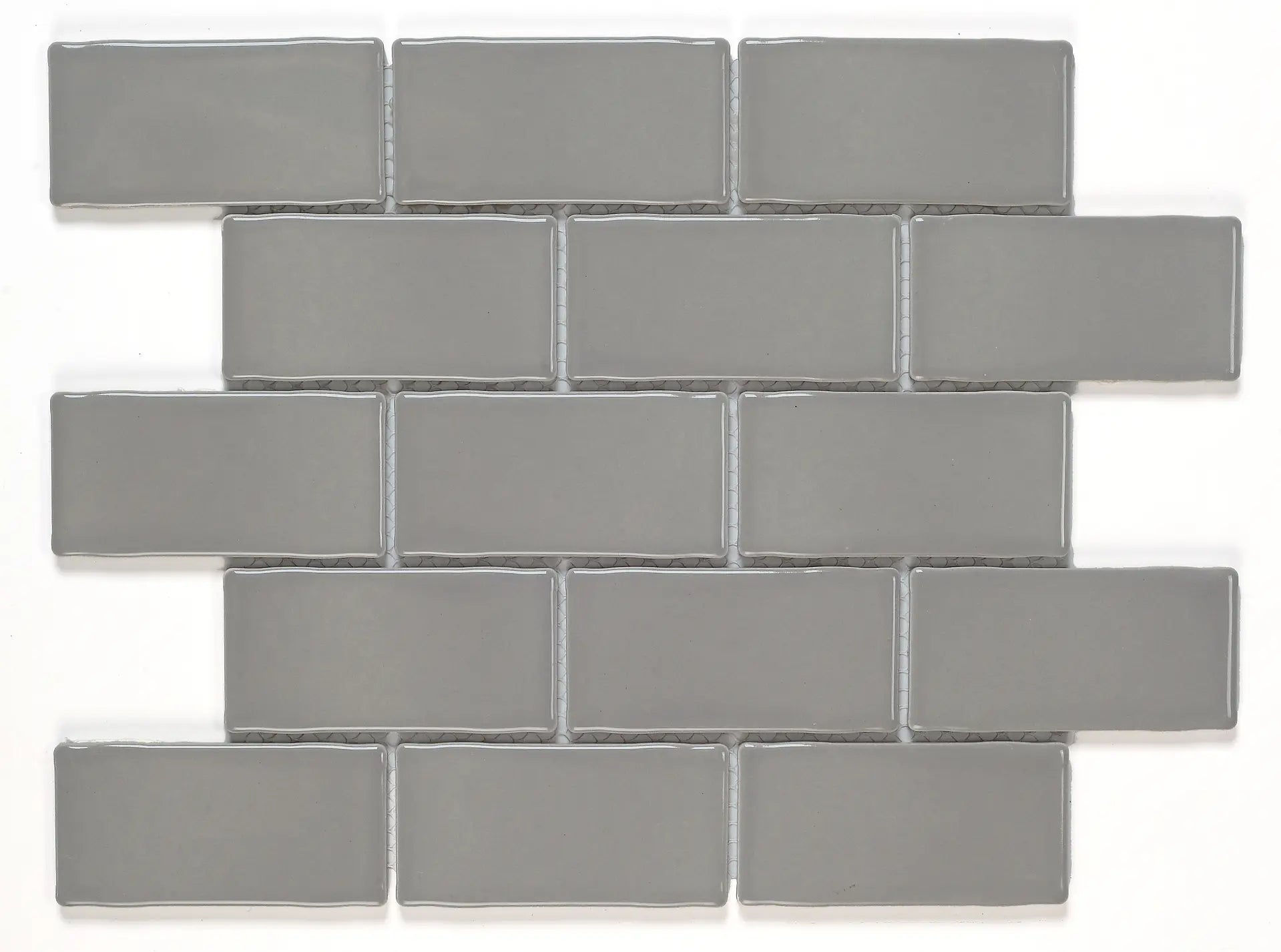 Mozaïek tegels York Rookgrijs Glans 26,5x30,9 - Rechthoek Wandtegels Geglazuurde porseleinen steengoed