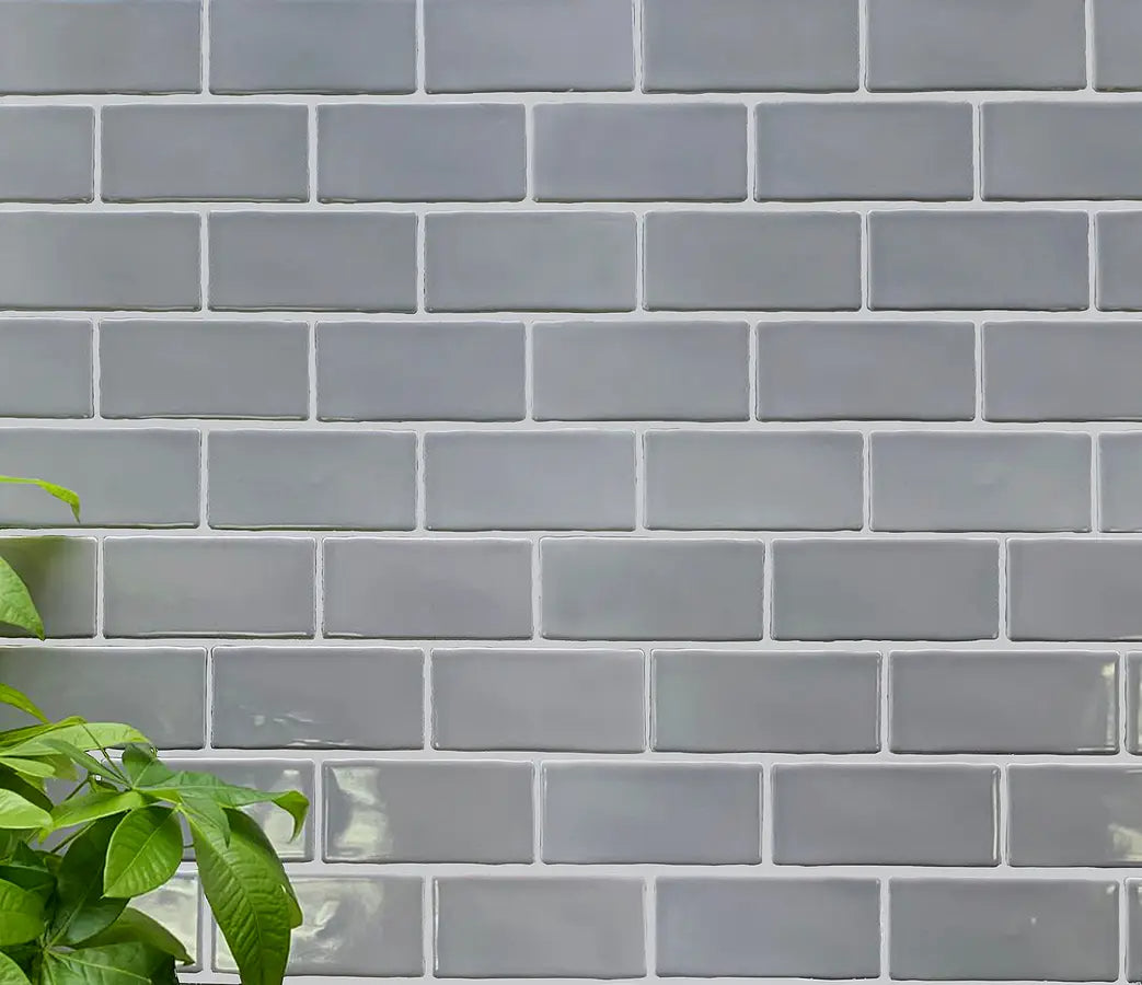 Mozaïek tegels York Rookgrijs Glans 26,5x30,9 - Rechthoek Wandtegels Geglazuurde porseleinen steengoed - Mozaiektegel.com