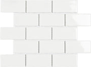 Mozaïek tegels York Wit Glans 26,5x30,9 - Rechthoek Wandtegels Geglazuurde porseleinen steengoed