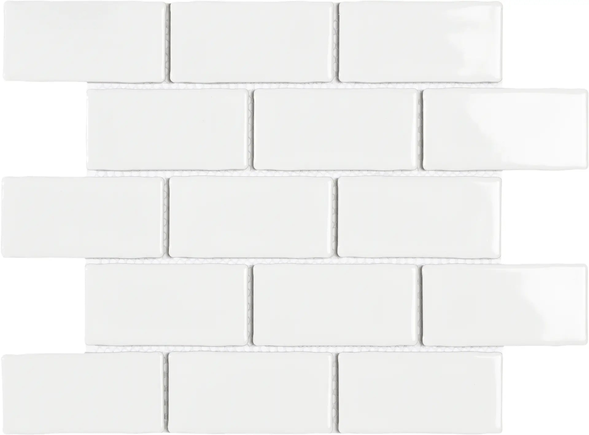 Mozaïek tegels York Wit Glans 26,5x30,9 - Rechthoek Wandtegels Geglazuurde porseleinen steengoed