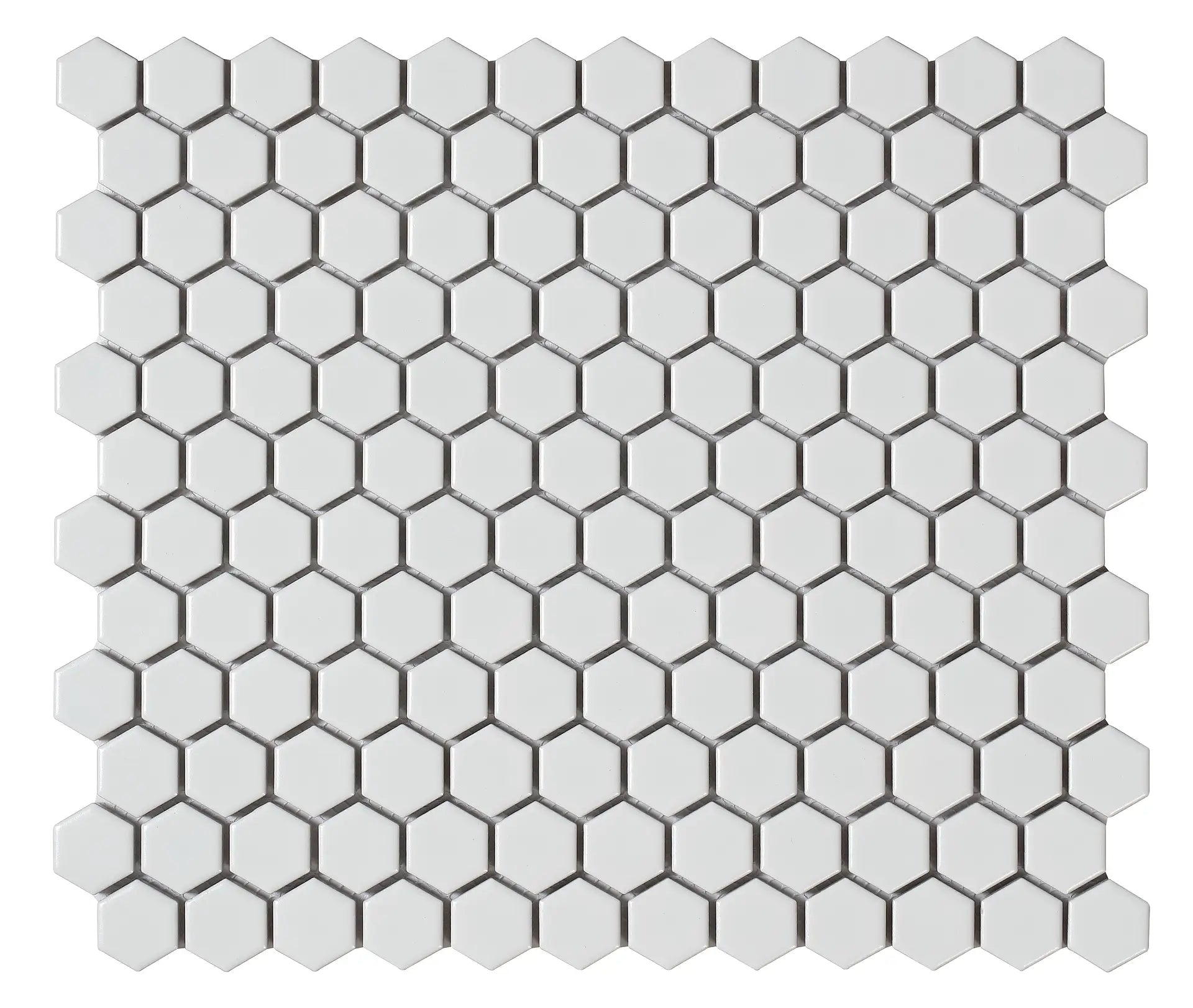 Mozaïek tegels Zeshoek Wit Mat 26x30 - Hexagon Wand en vloer Geglazuurde porseleinen steengoed