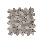 Stabigo Pebble S sliced honed mix brown &amp; cream 30x30 cm - Mozaiektegel.com