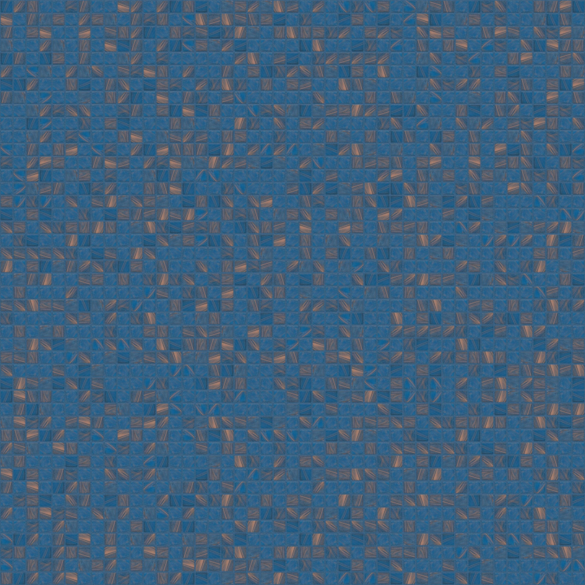 The Mosaic Factory Amsterdam Mozaiek Tegel Vierkant - Blauw Glas Goud Serie 322x322 mm, voeg steel blue scaled