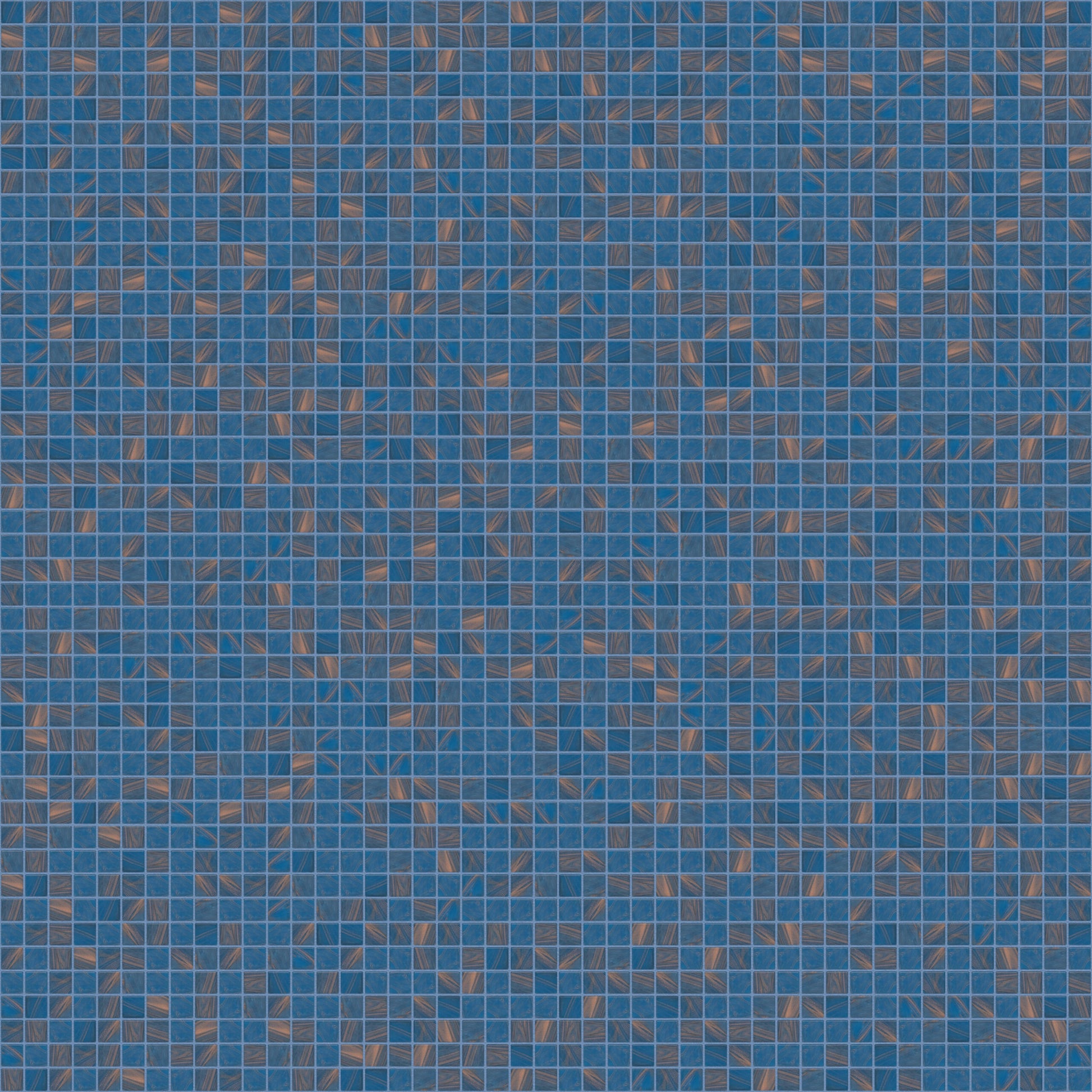 The Mosaic Factory Amsterdam Mozaiek Tegel Vierkant - Blauw Glas Goud Serie 322x322 mm, voeg cerulean scaled