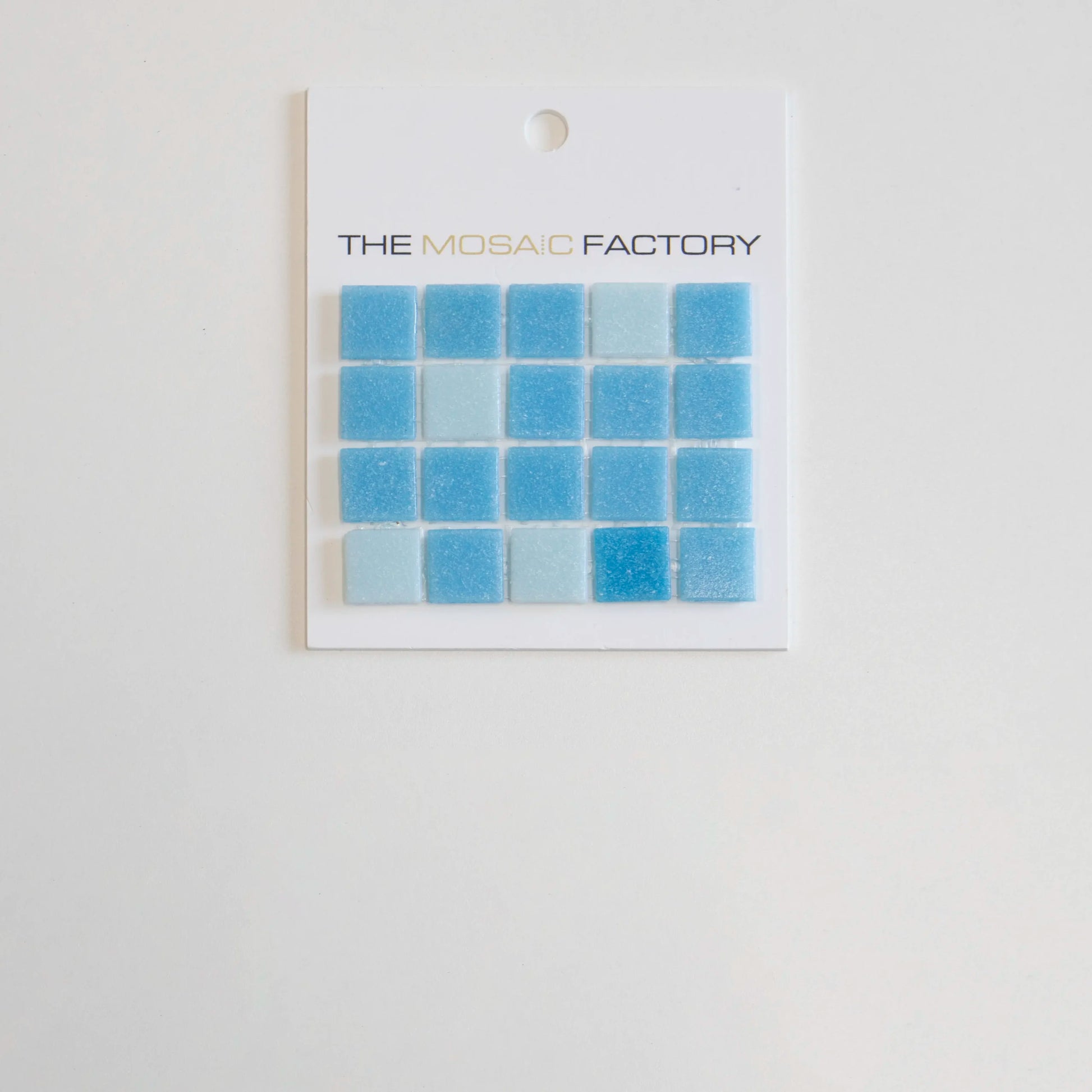 The Mosaic Factory Amsterdam Mozaiek Tegel Vierkant - Blauw Mix Glas Basic 322x322 mm - Mozaiektegel.com