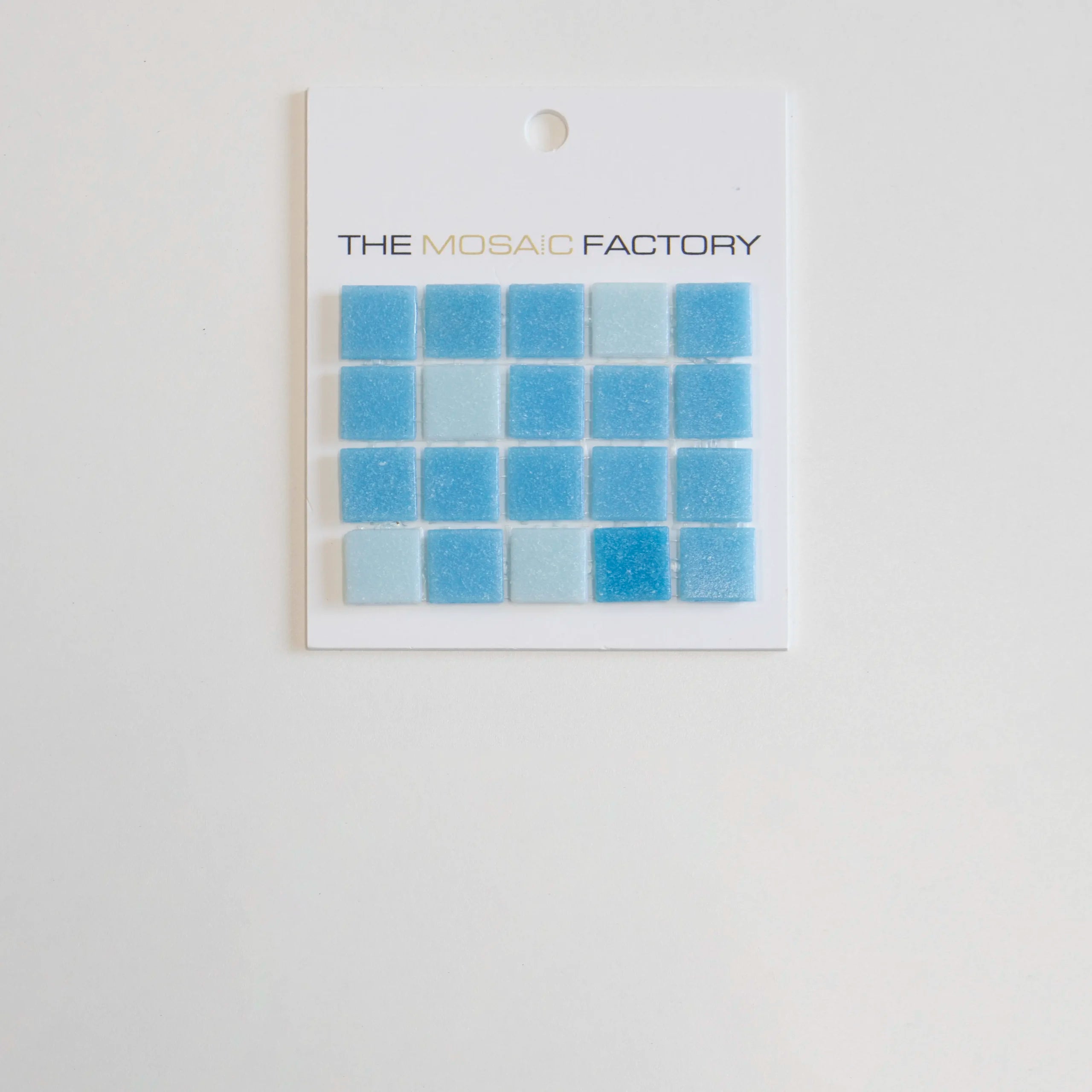 The Mosaic Factory Amsterdam Mozaiek Tegel Vierkant - Blauw Mix Glas Basic 322x322 mm - Mozaiektegel.com