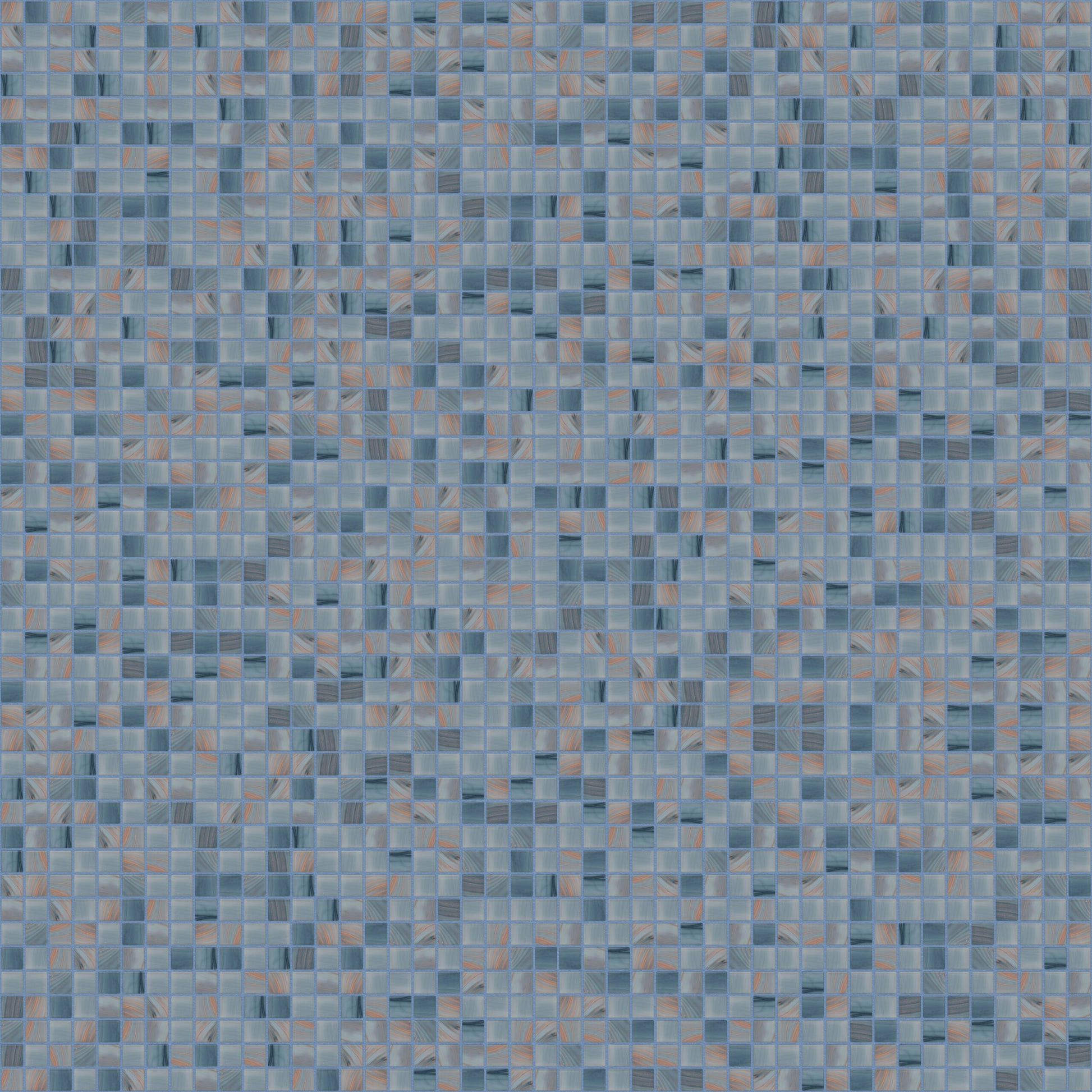 The Mosaic Factory Amsterdam Mozaiek Tegel Vierkant - Cyaan Glas Goud Serie 322x322 mm, voeg cerulean scaled