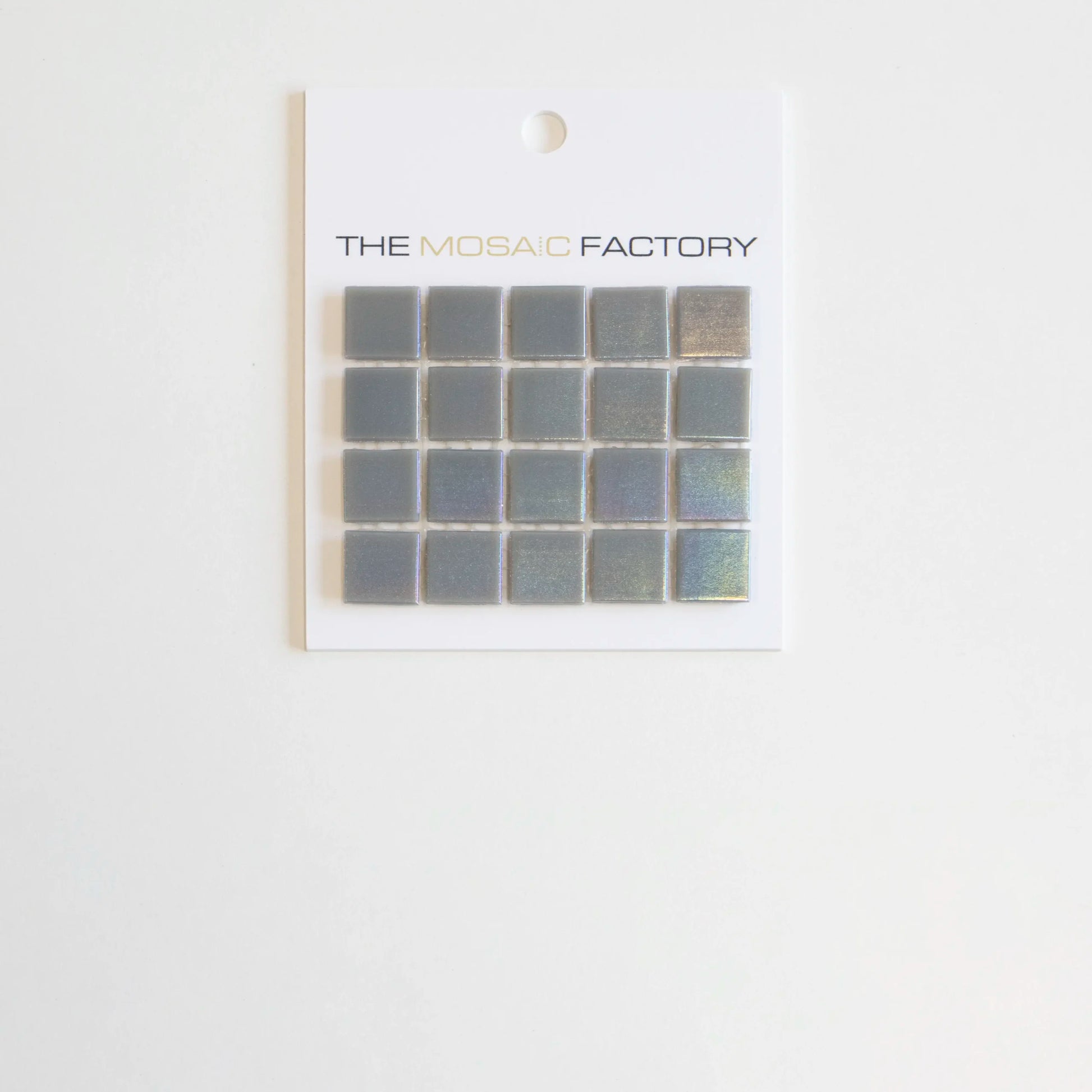 The Mosaic Factory Amsterdam Mozaiek Tegel Vierkant - Donker Grijs Glas Parelmoer Serie 322x322 mm - Mozaiektegel.com