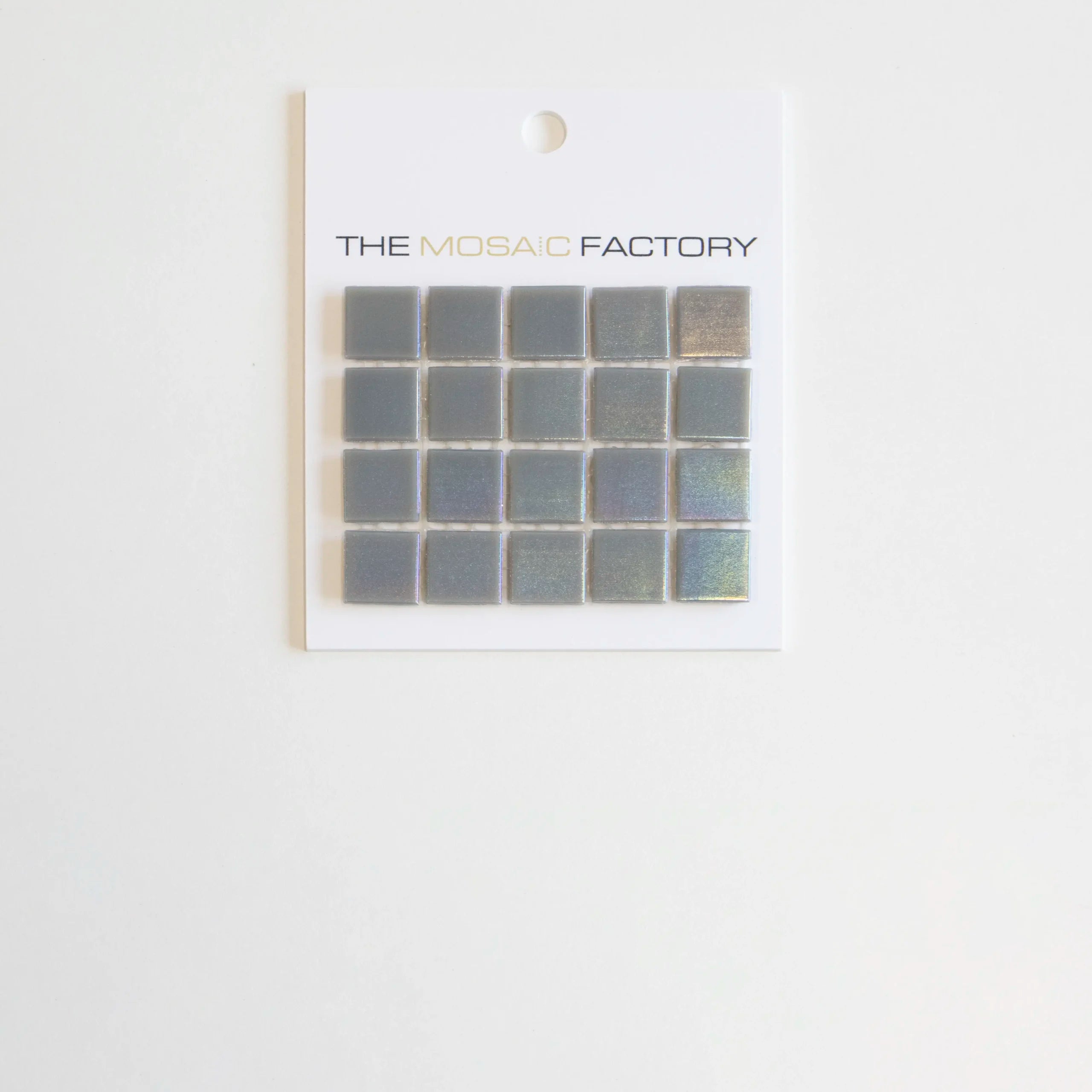 The Mosaic Factory Amsterdam Mozaiek Tegel Vierkant - Donker Grijs Glas Parelmoer Serie 322x322 mm - Mozaiektegel.com