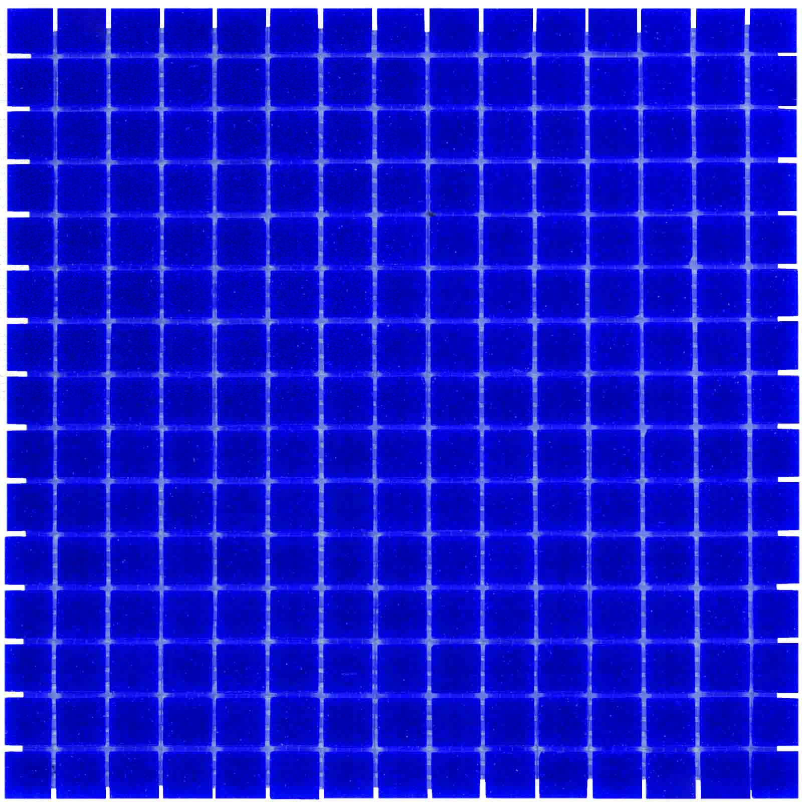 Donker blauwe tegel mat van The Mosaic factory Kobalt Blauw Glas Basic