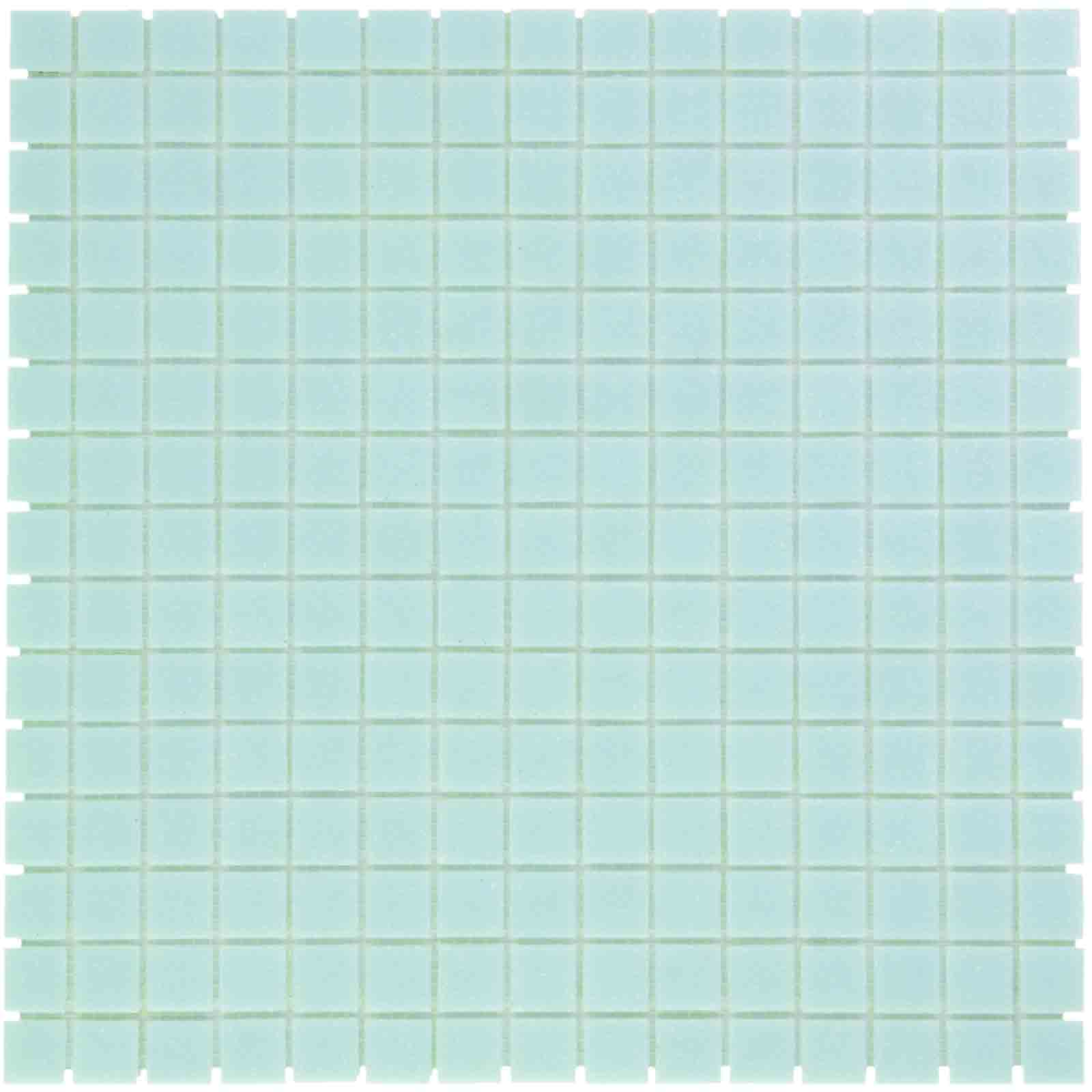 The Mosaic Factory Amsterdam Mozaiek Tegel Vierkant - Licht Blauw Glas Basic 322x322 mm - Mozaiektegel.com
