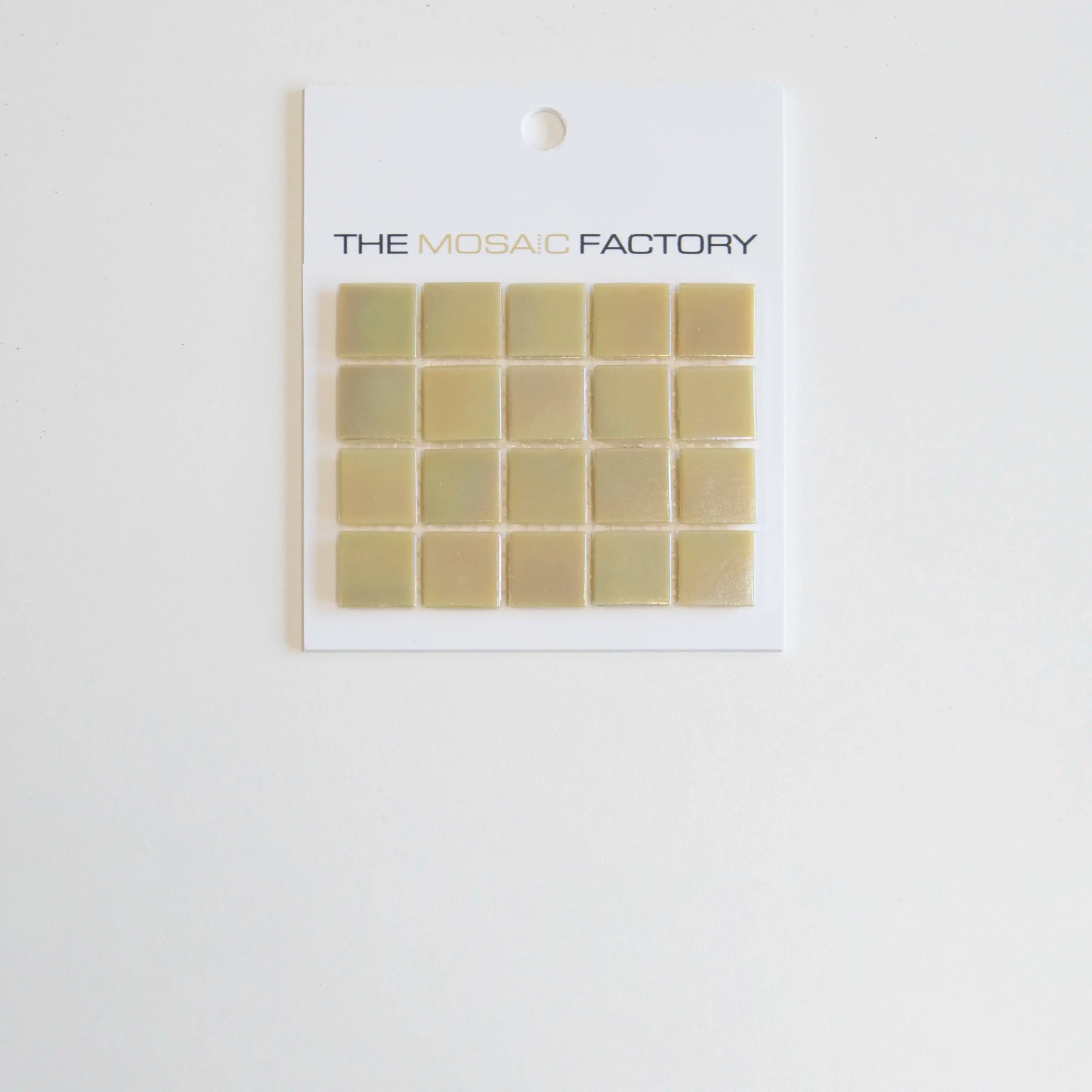 The Mosaic Factory Amsterdam Mozaiek Tegel Vierkant - Licht Creme Glas Parelmoer Serie 322x322 mm - Mozaiektegel.com